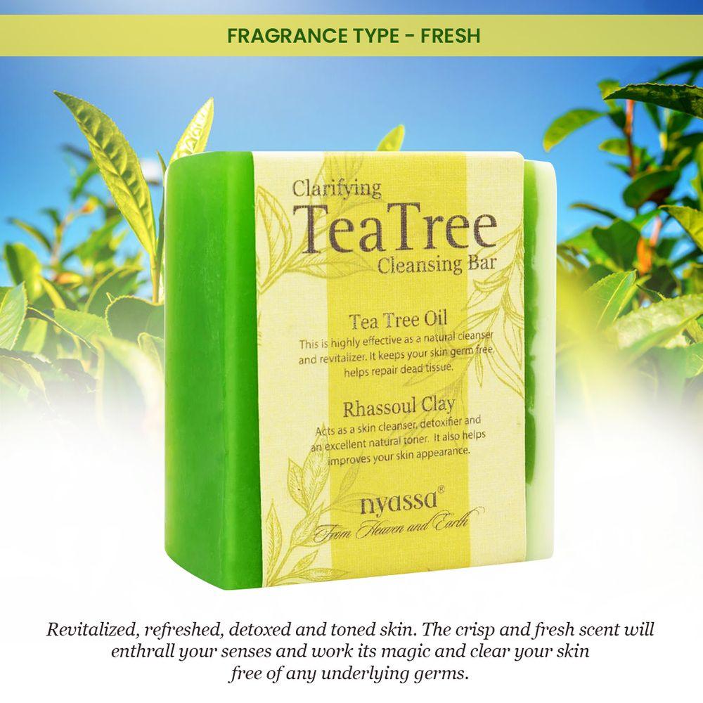 Clarifying Tea tree cleansing bar 150gm - Nyassa