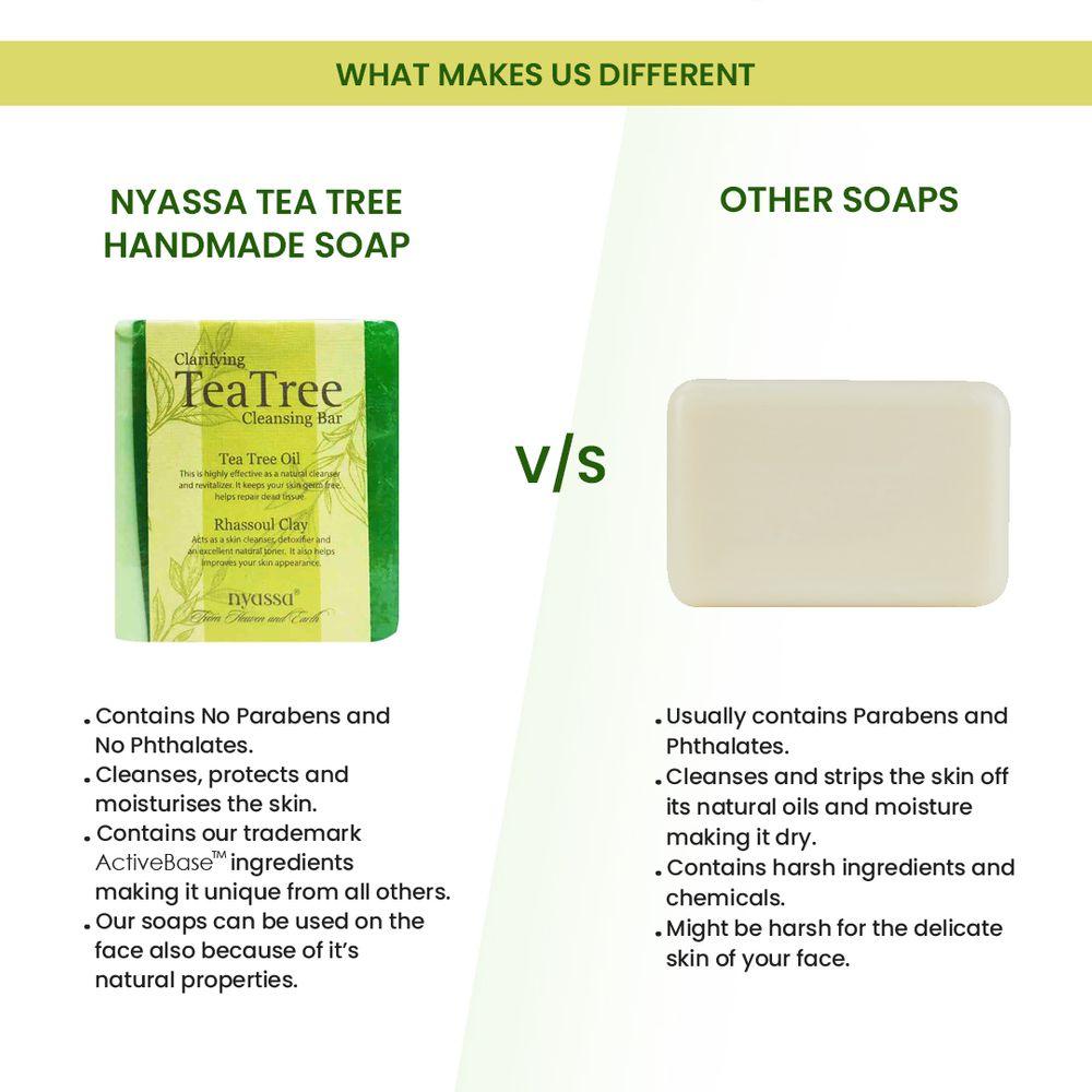 Clarifying Tea tree cleansing bar 150gm - Nyassa