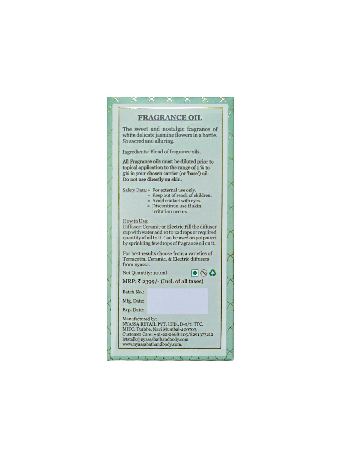 Like Temple Mogra Fragrance Oil