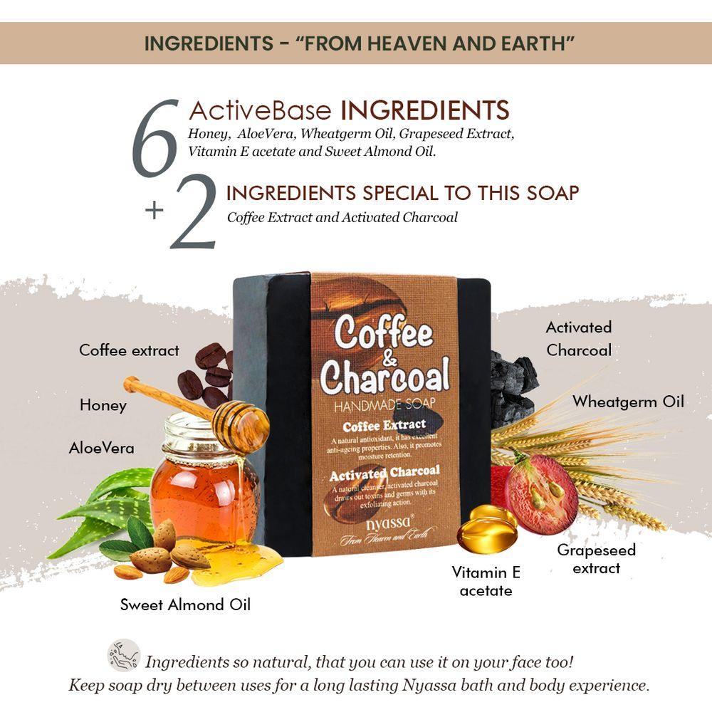Coffee and Charcoal Handmade soap 150gm - Nyassa