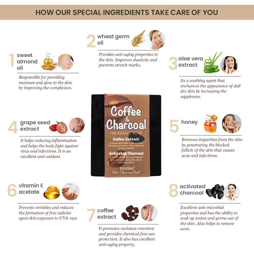 Coffee and Charcoal Handmade soap 150gm - Nyassa