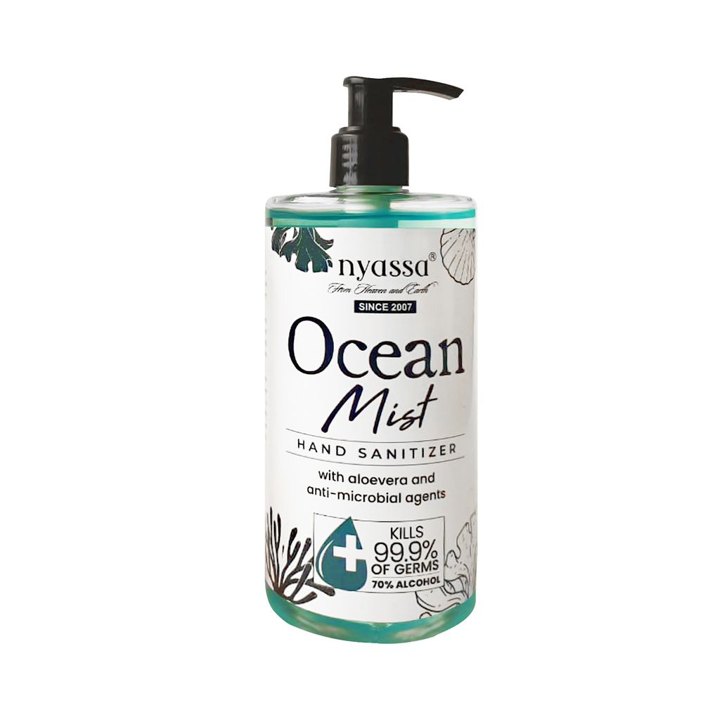 Ocean Mist Hand sanitizer with Aloe Vera and anti-microbial agents.