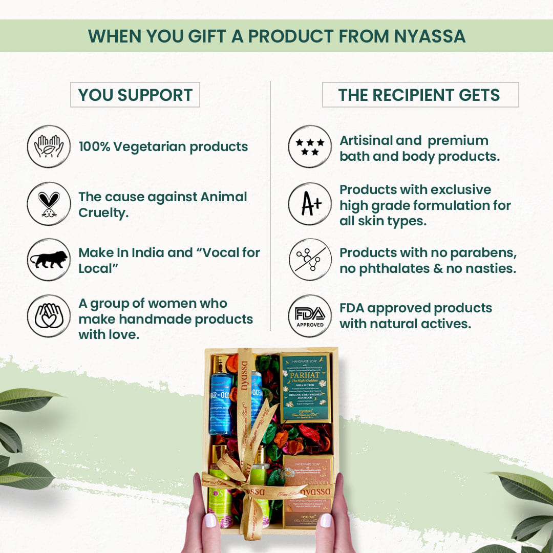 Nyassa Scented Serenity Wooden Gift Set 6 pcs
