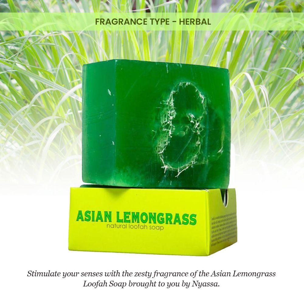 Asian Lemongrass Handmade Loofah Soap 150 gm - Nyassa