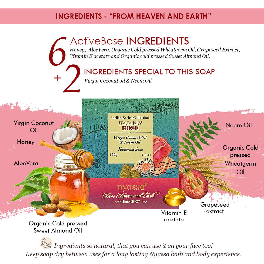 Hasayan Rose Handmade Soap 150gm