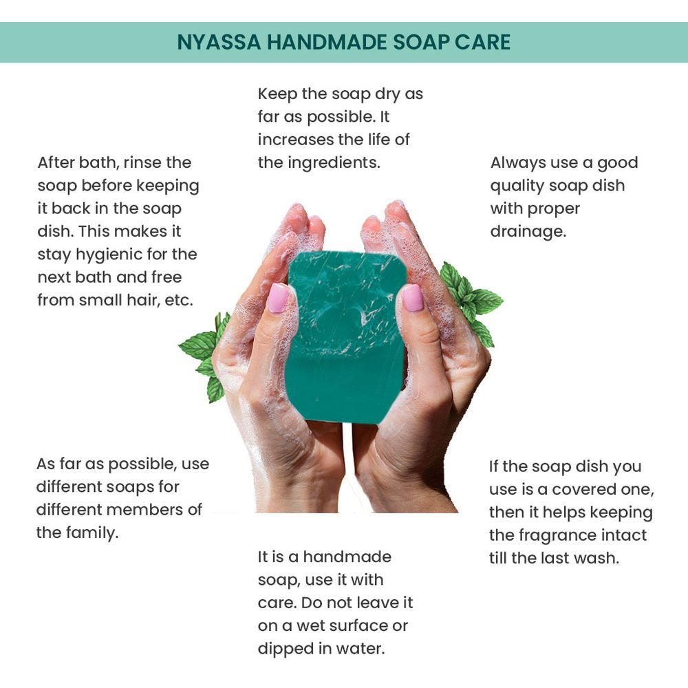 Peppy Mint Handmade Loofah Soap 150 gm - Nyassa