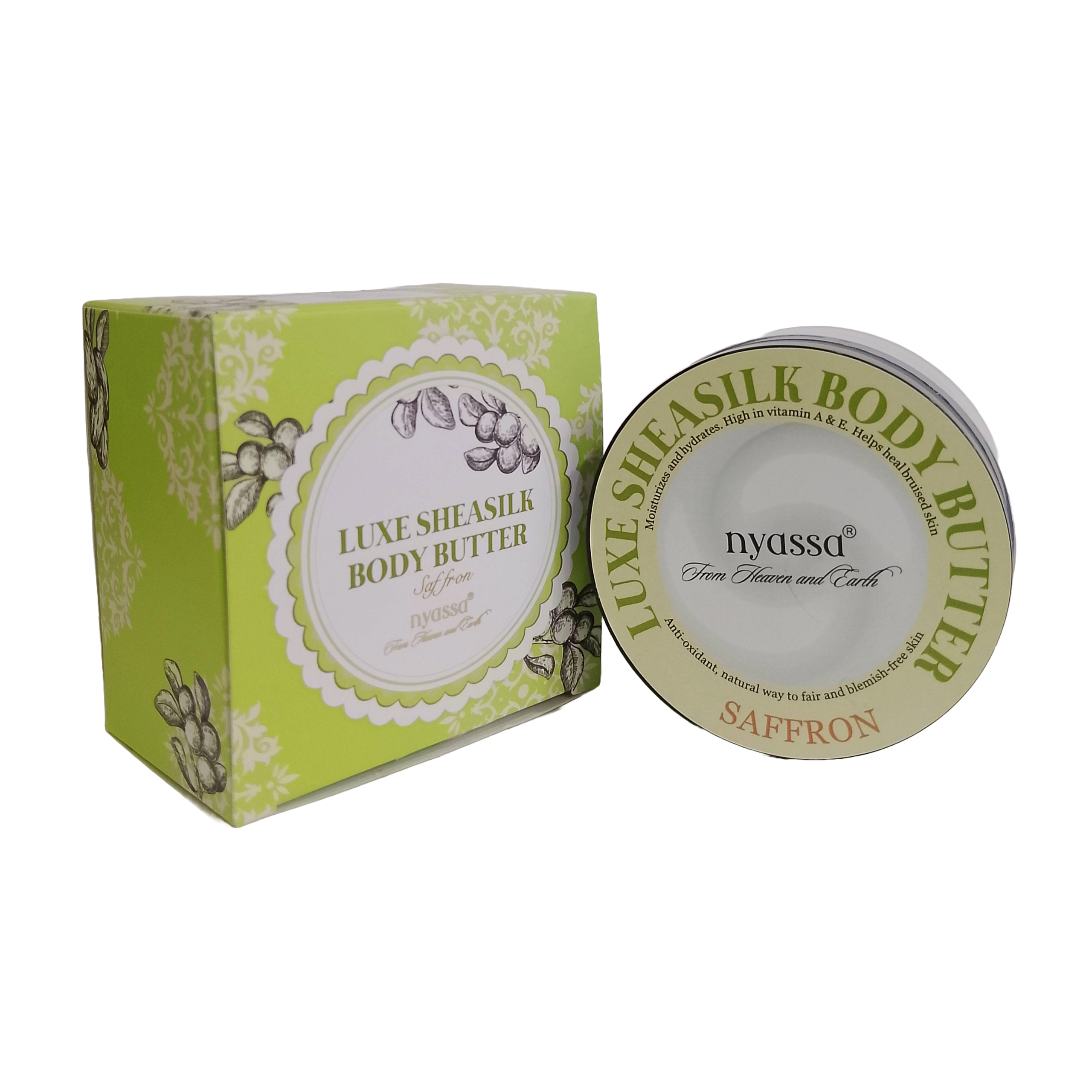 Luxe Sheasilk Body Butter Saffron 100gm | Enriched with Shea Butter, Vitamin A & E for both Women and Men | Shea Butter Moisturizer | Non-Sticky for All Skin Types (100gm)