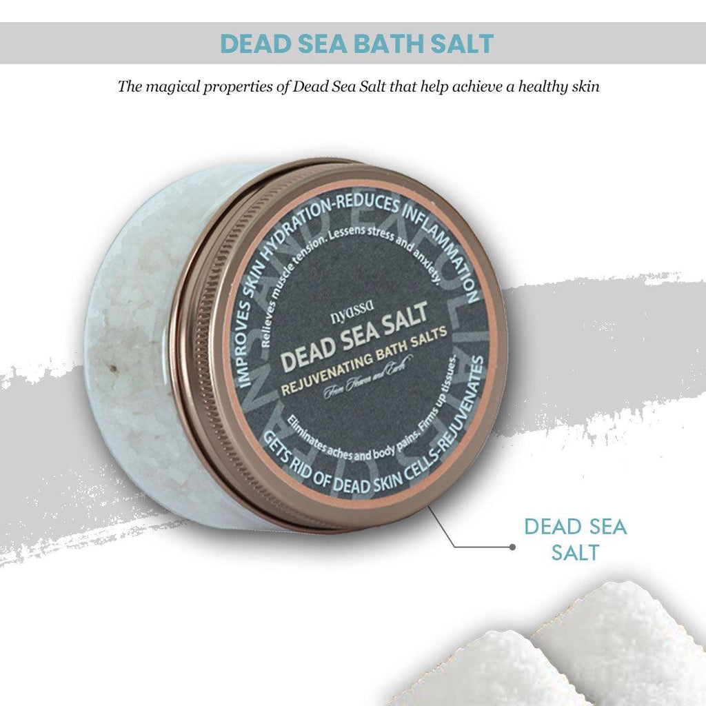 Dead Sea Salt Rejuvenating Bath Salts. Pure and Authentic for Natural Treatment - Nyassa