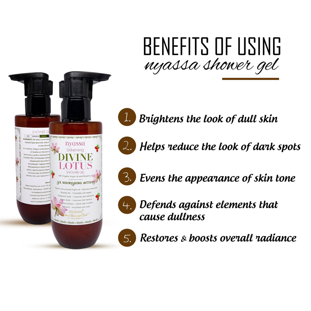 Silkening Divine Lotus Shower Gel with Organic Oil And Rosehip Oil