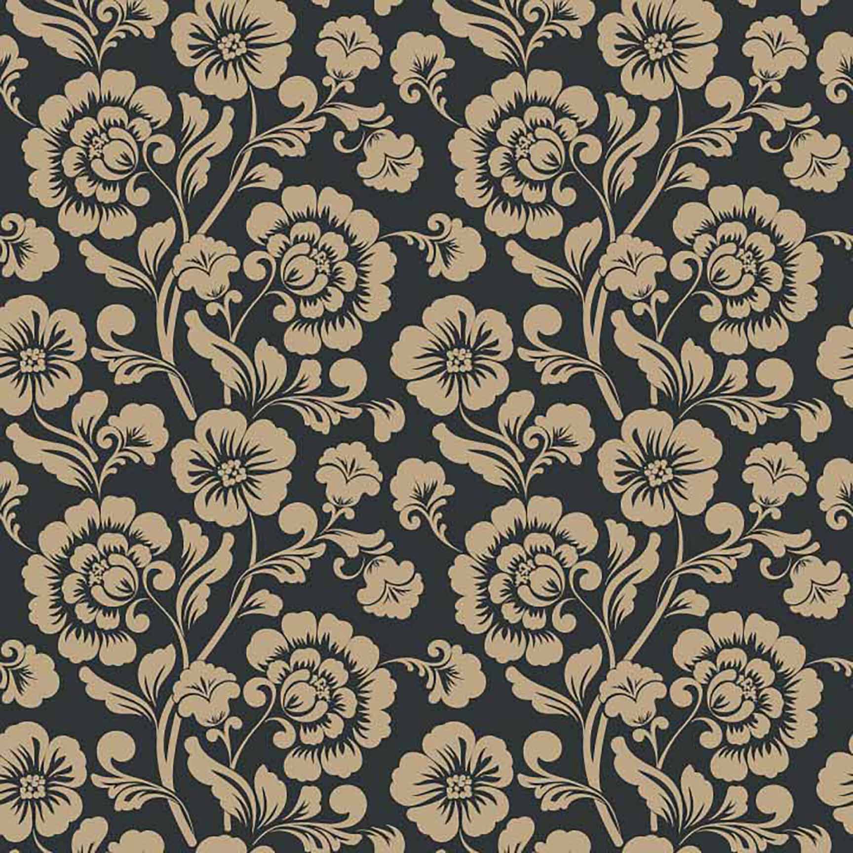 The Floral Wallpaper Mix of Full blooms and buds