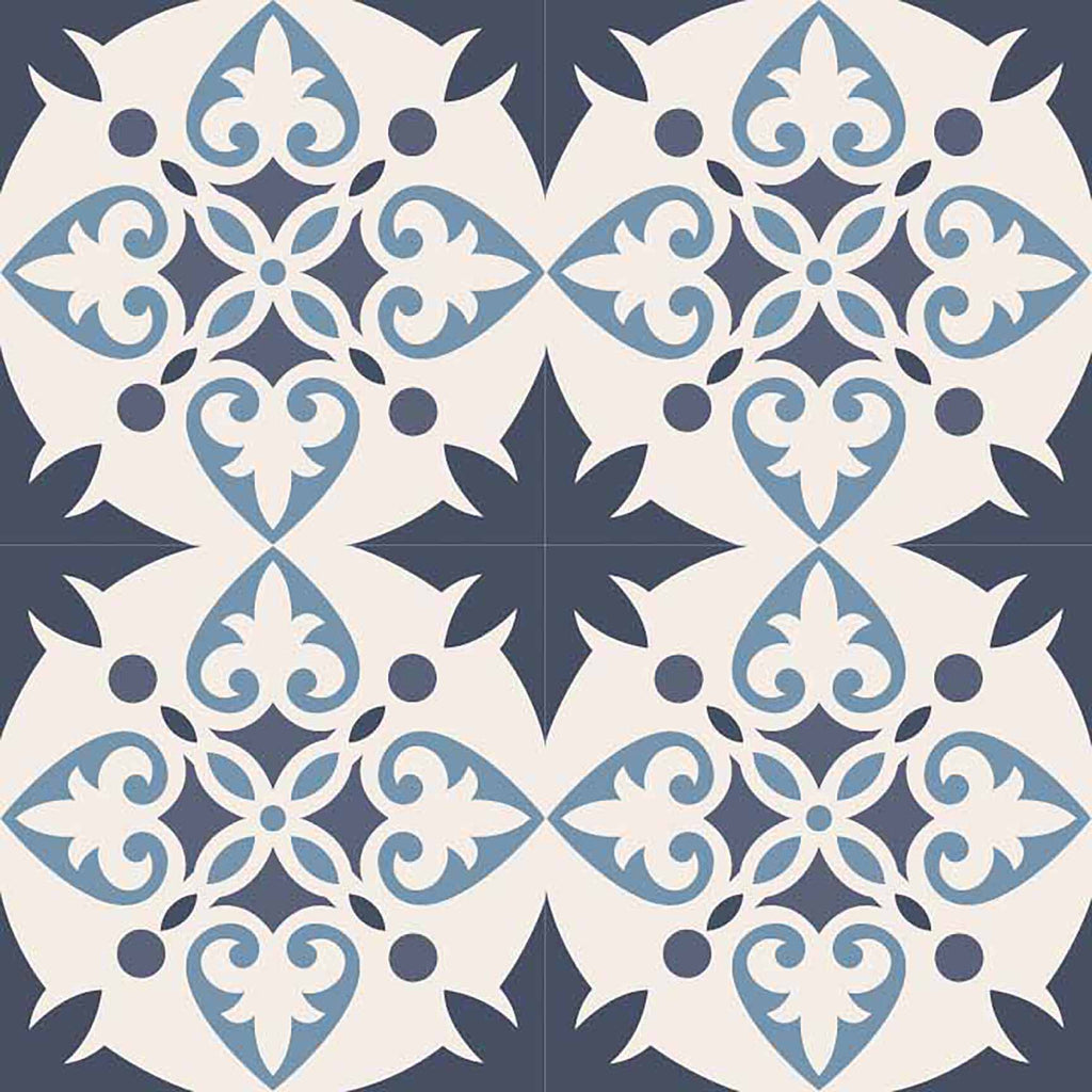 Blue & White Mediterranean Tile Seamless Pattern - Classic Decorative Design.