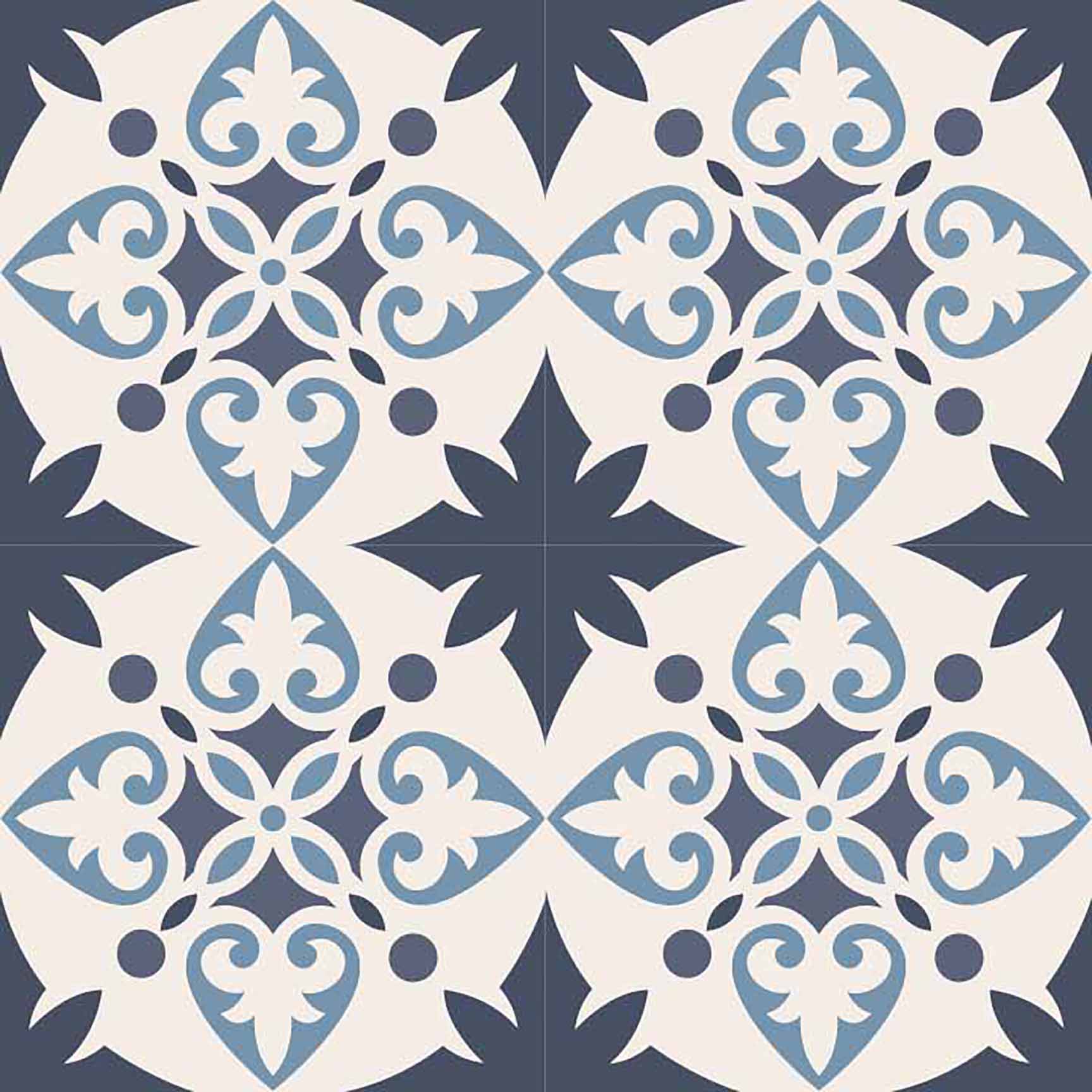 Blue & White Mediterranean Tile Seamless Pattern - Classic Decorative Design.