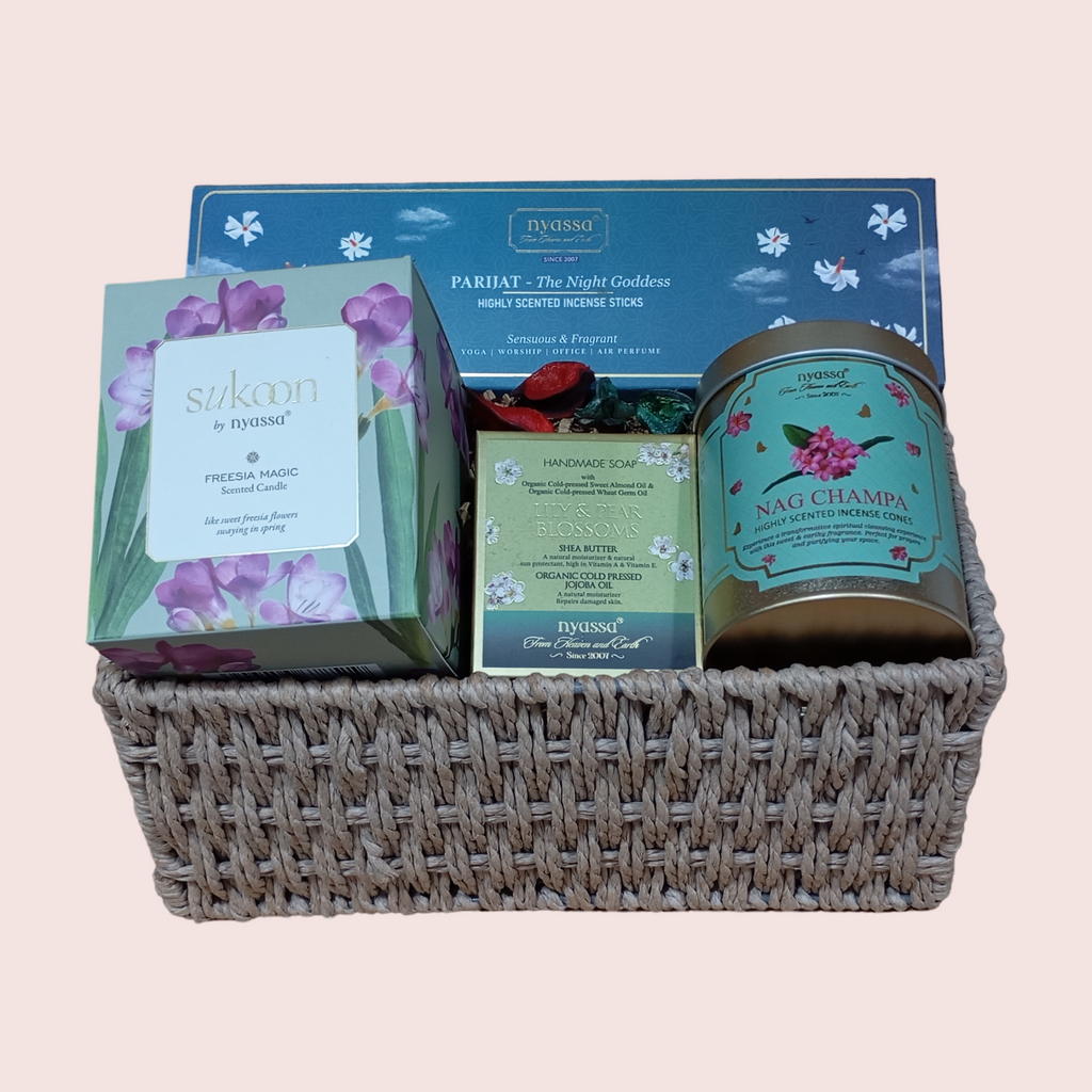 Petals & Incense Bliss Gift Basket