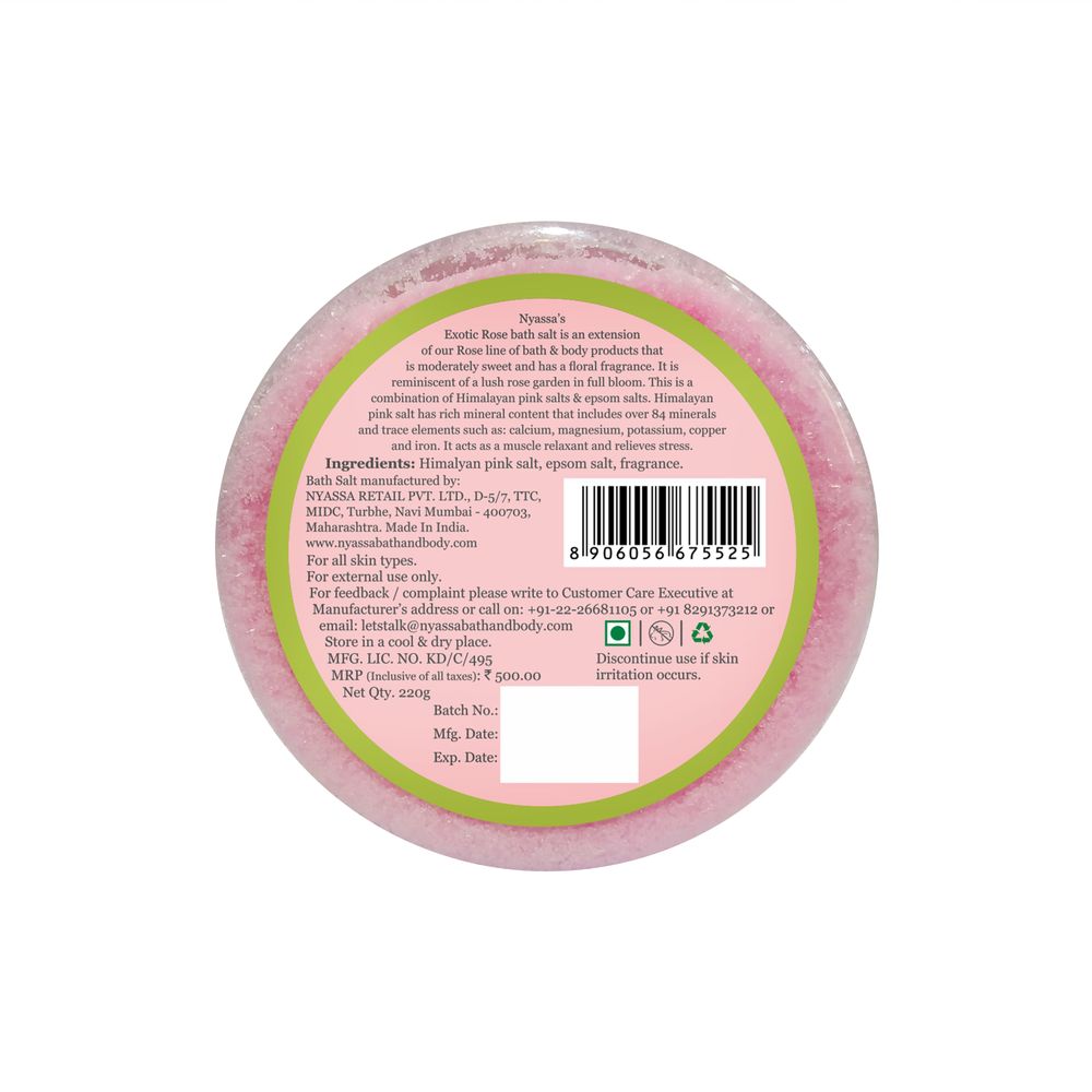 Exotic Rose Rejuvenating Bath Salts 220gm