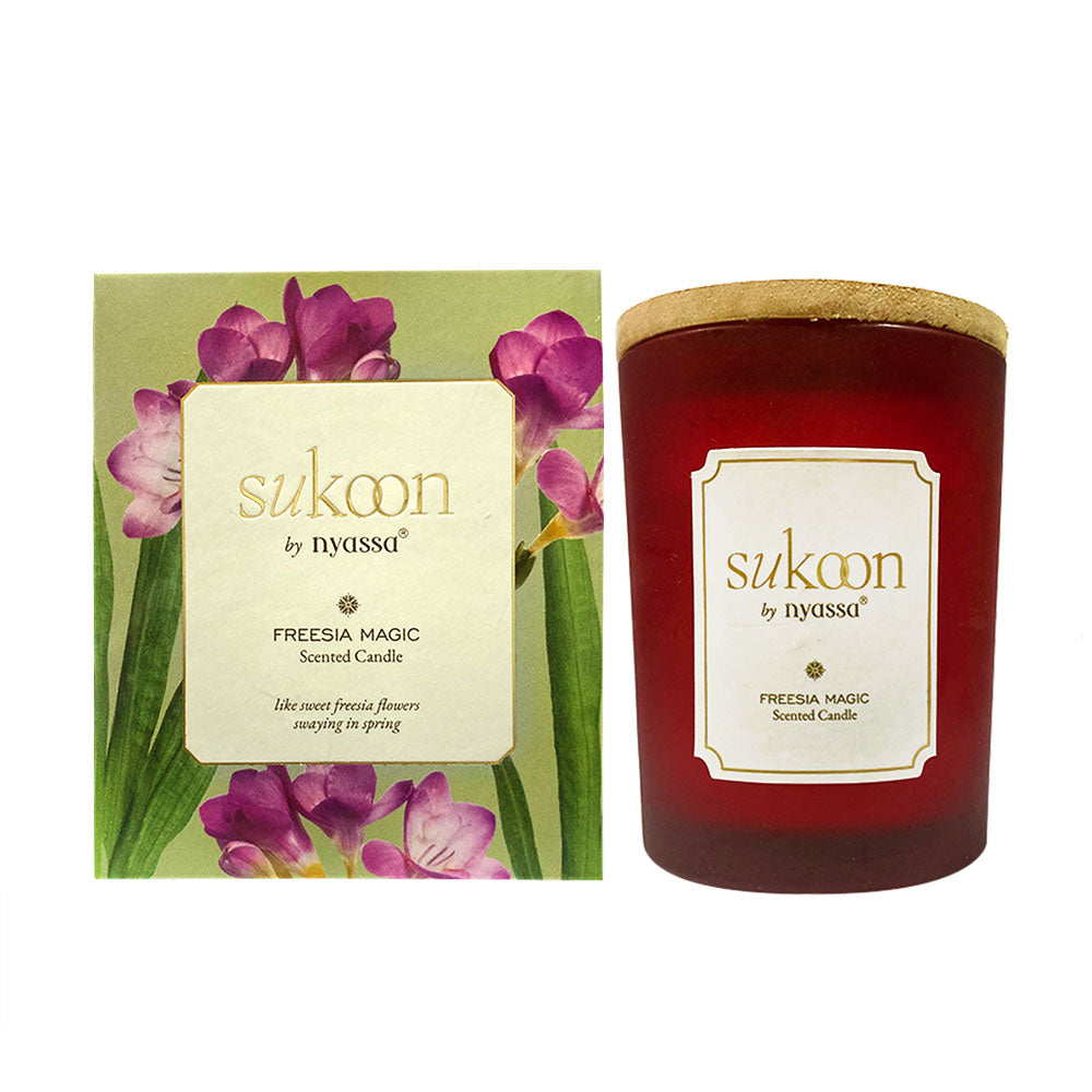 Freesia Magic Scented Candle | Freesia Flowers Floral Fragrance