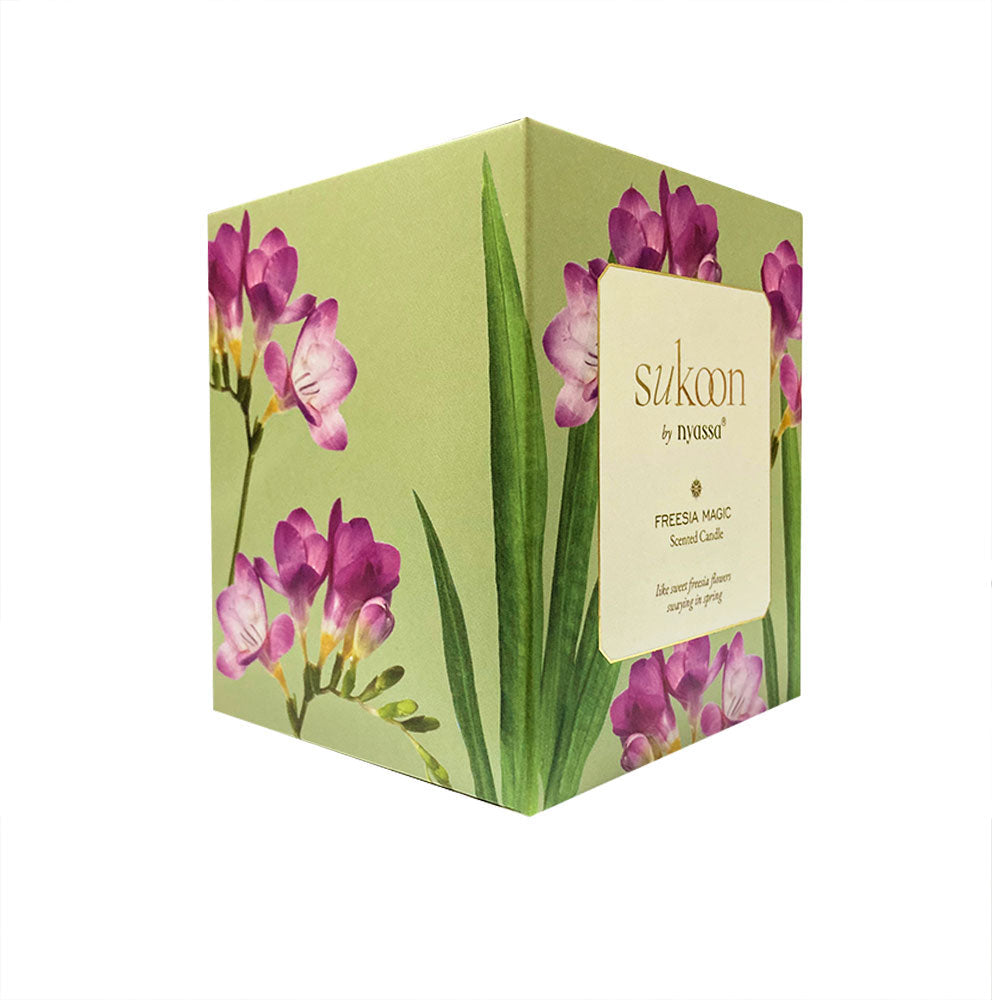 Freesia Magic Scented Candle | Freesia Flowers Floral Fragrance