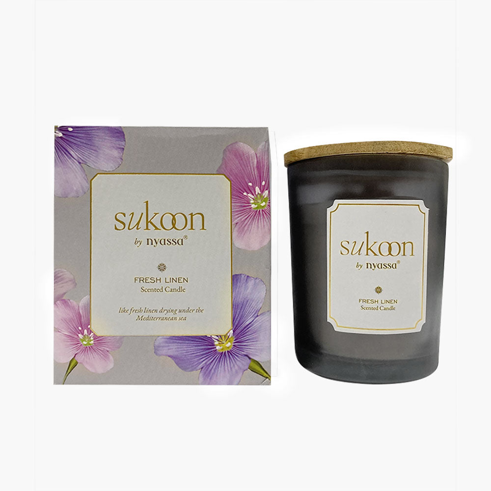 Fresh Linen Scented Candle | Fresh Mediterranean Sea Fragrance