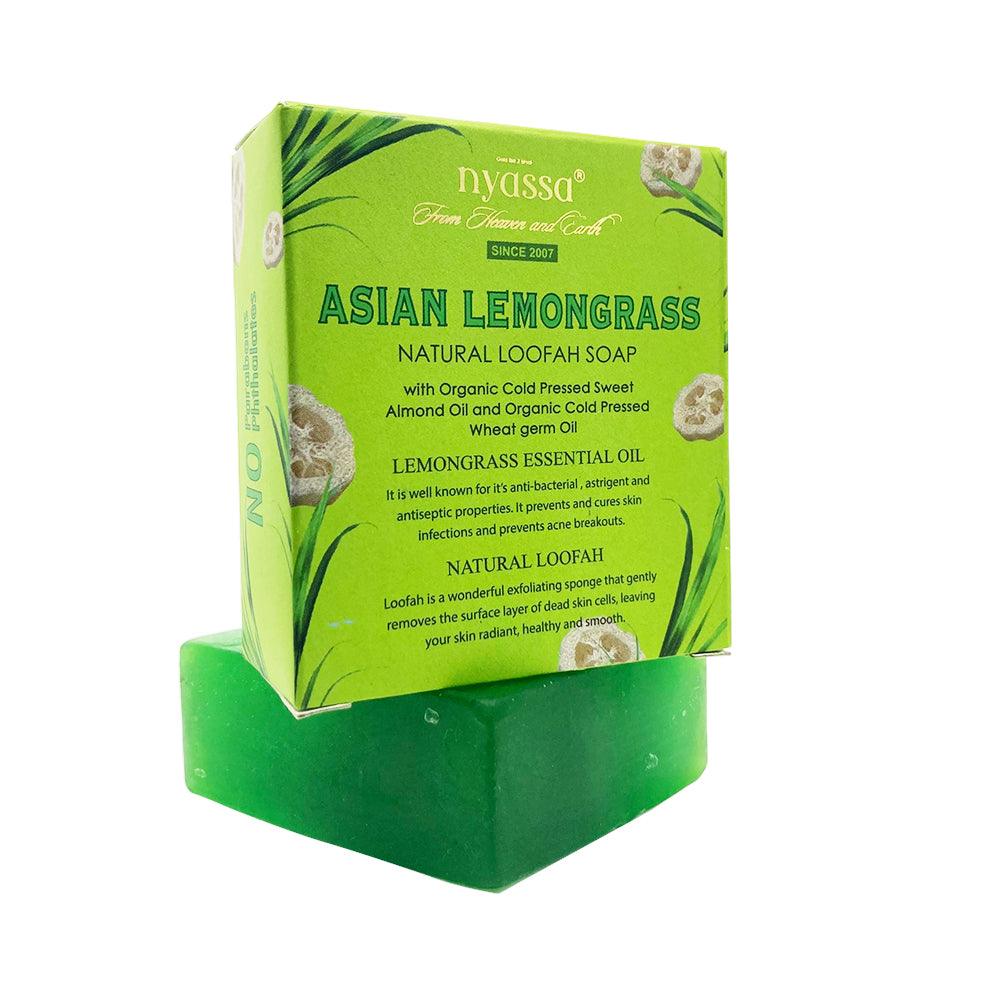 Asian Lemongrass Handmade Loofah Soap 150 gm - Nyassa