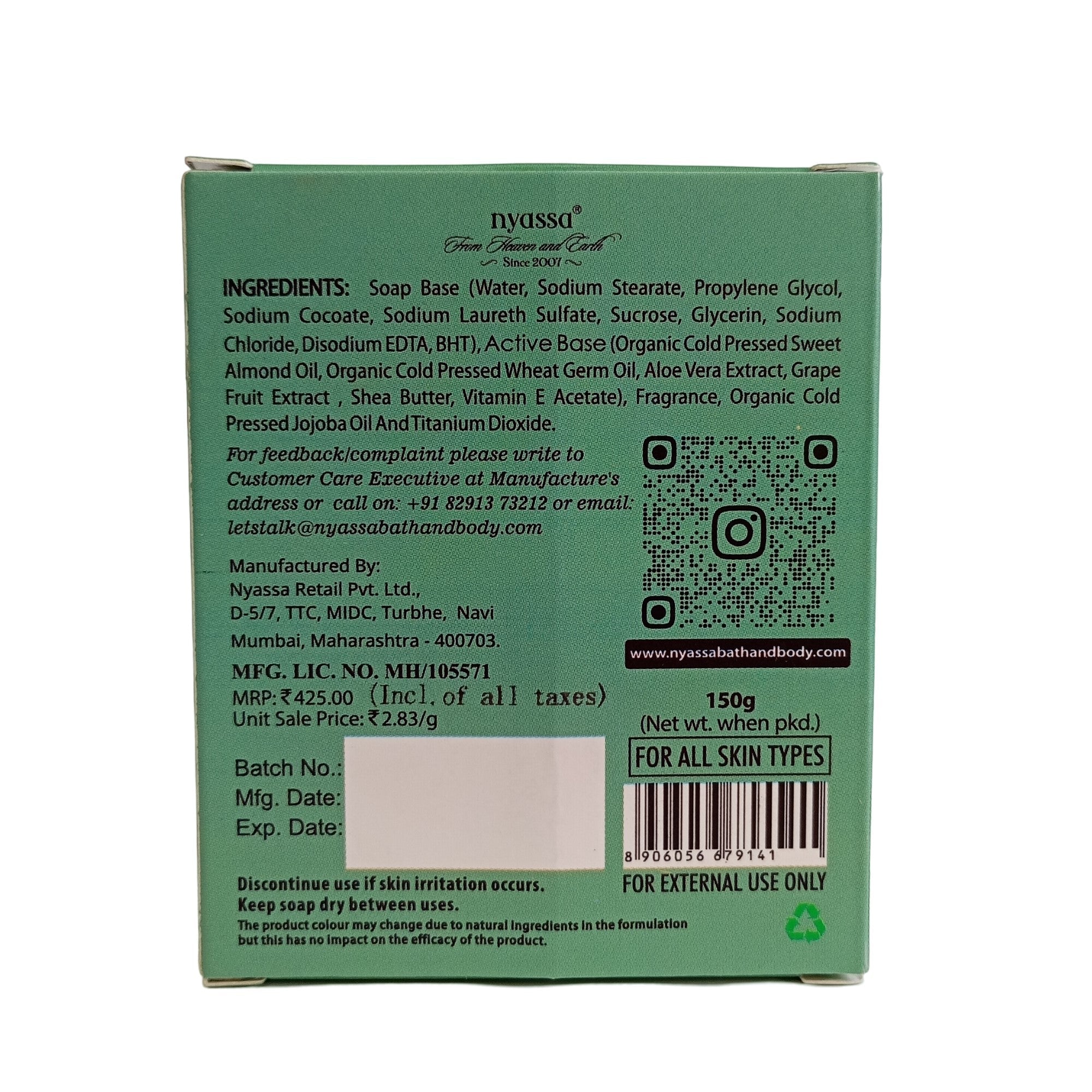 Lily & Pear Blossoms Handmade Soap 150gm