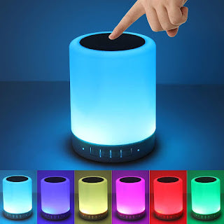 Smart Colour Changing Touch Mode Portable Bluetooth Speaker with Smart Colour Changing Touch Mode Night Lamp