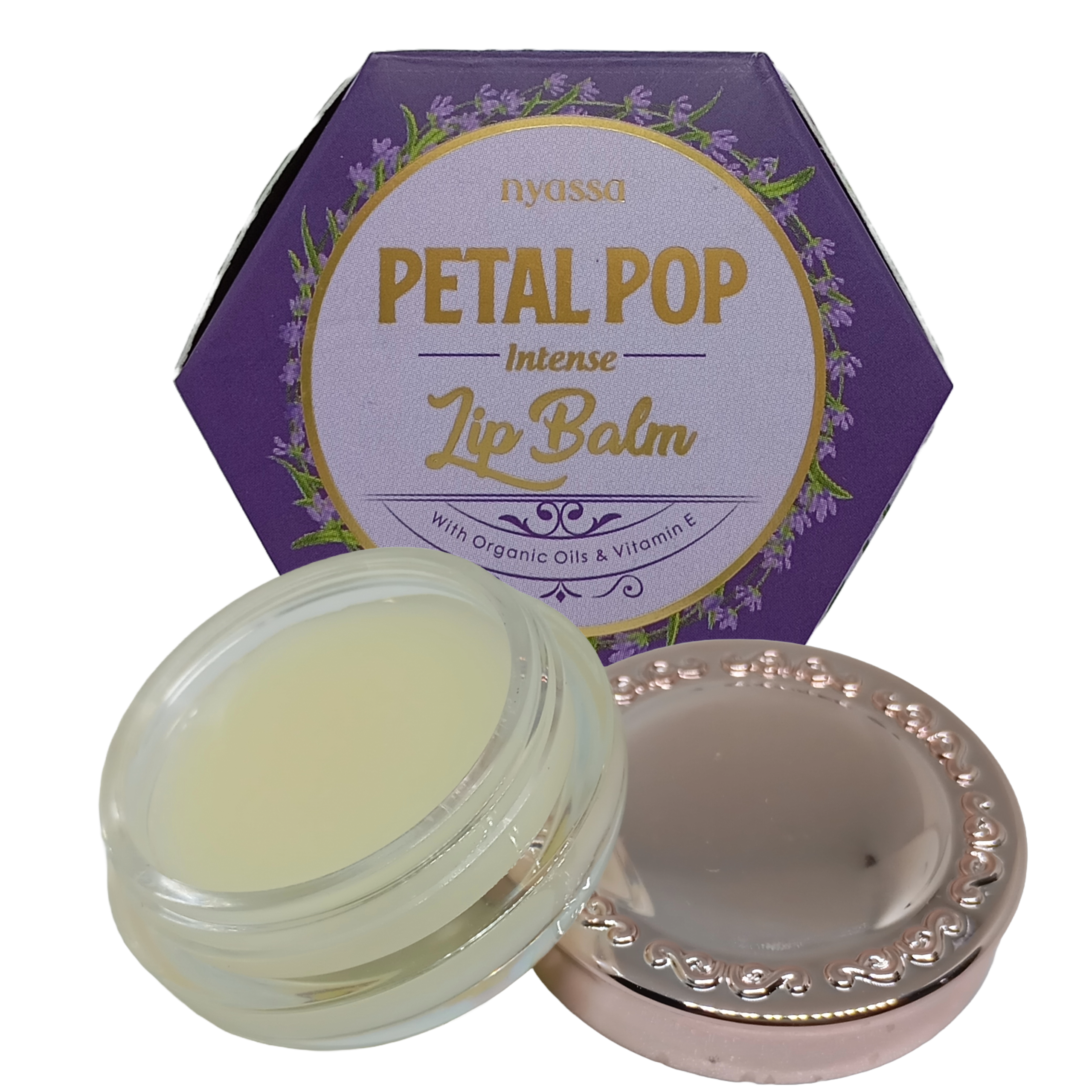 Petal Pop Intense lip balm with organic oil and vitamin E - 6gm
