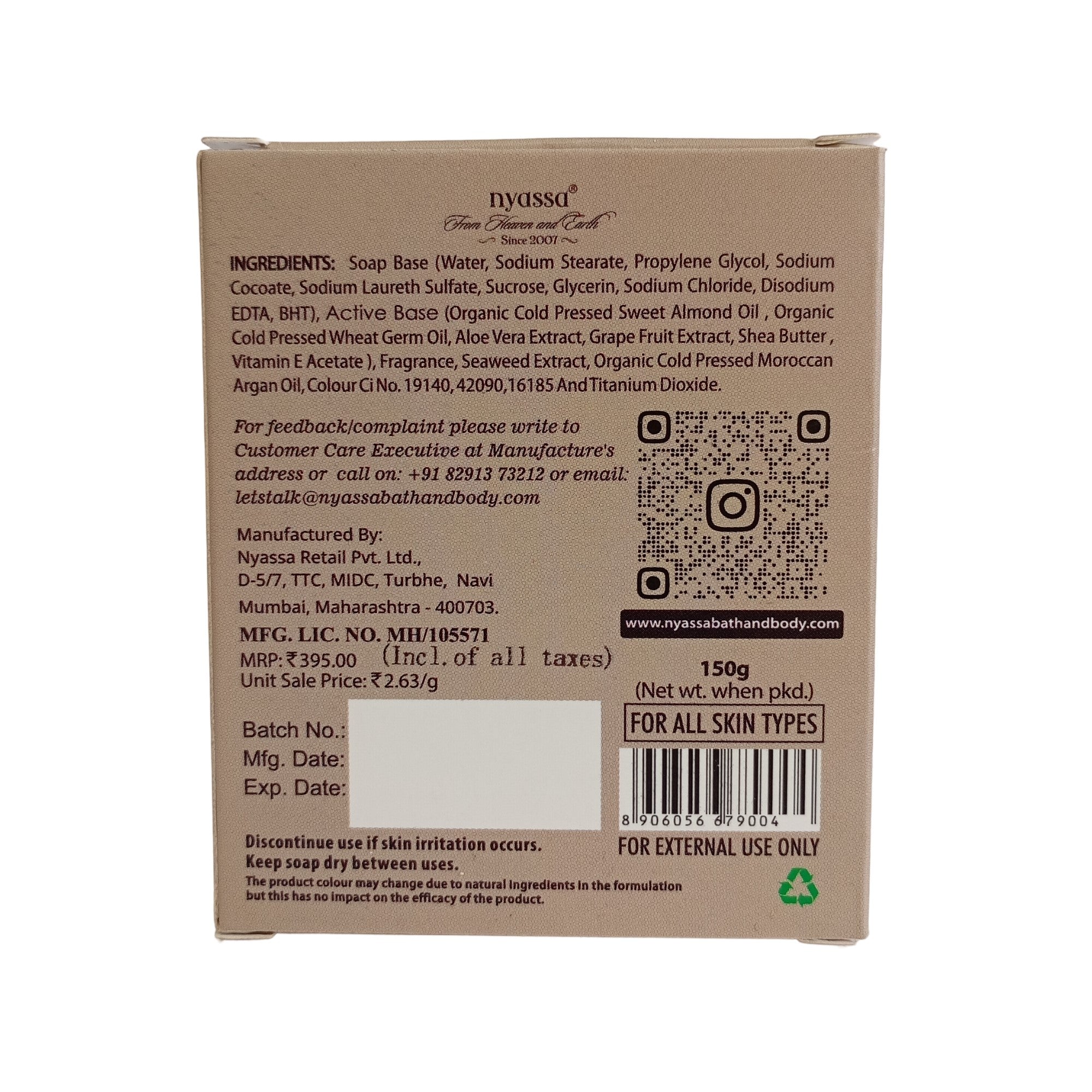 Mountain Musk Handmade Soap 150gm