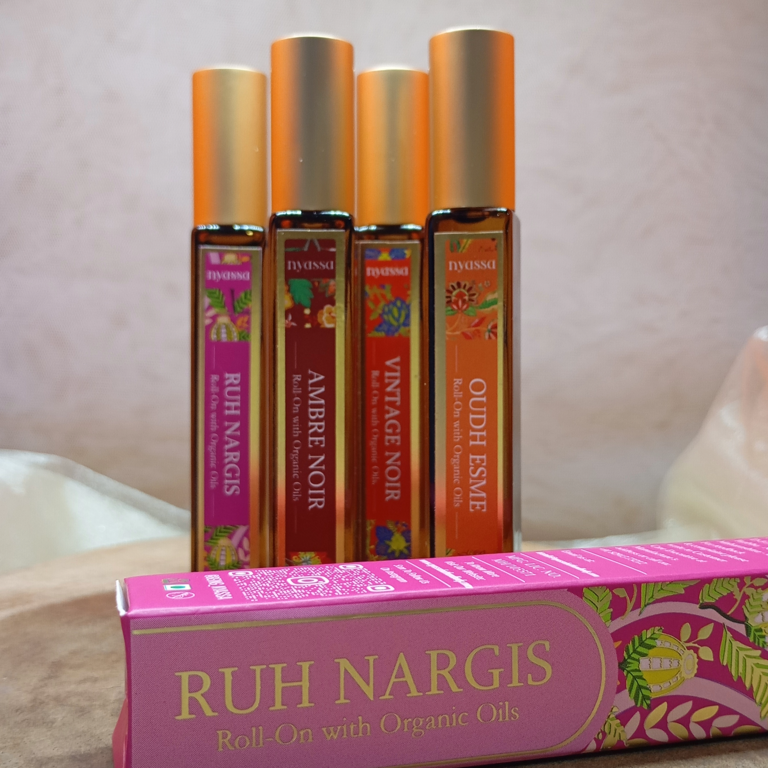 Nyassa Ruh Nargi Roll On with Organic Oils | Organic Cold Pressed Jojoba Oil, Sweet Almond Oil, Fragrance Oil and Vitamin E | 11ml