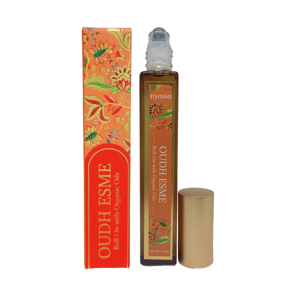 Oudh Esme Roll On with Organic Oils | Organic Cold Pressed Jojoba Oil, Sweet Almond Oil, Fragrance Oil and Vitamin E | 11ml