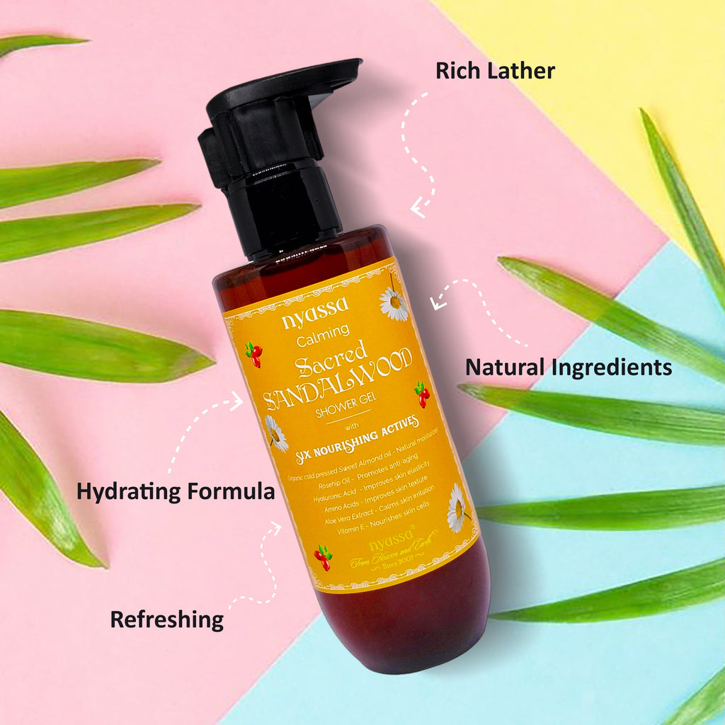 Calming Sacred Sandalwood Shower Gel With 6 Nourishing Actives 210ml