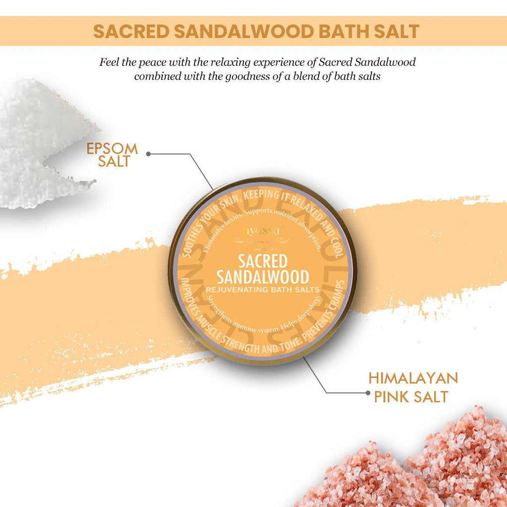 Sacred Sandalwood Bath Salt 220 GM - Nyassa