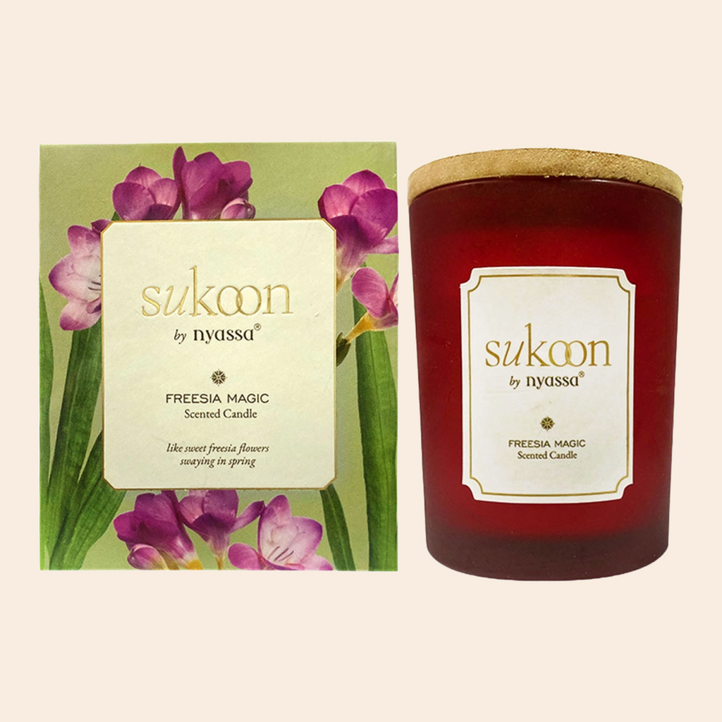 Freesia Magic Scented Candle | Freesia Flowers Floral Fragrance
