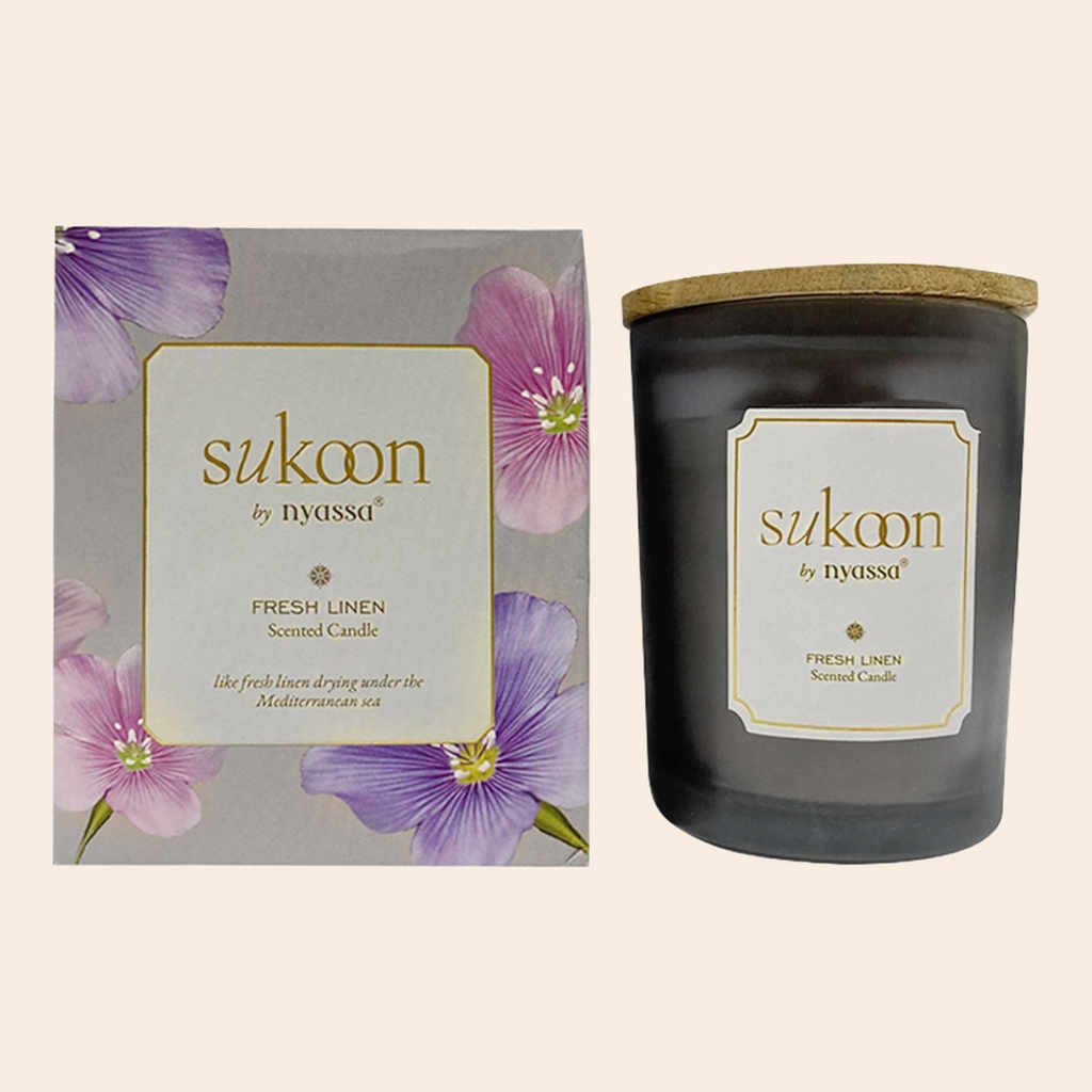 Fresh Linen Scented Candle | Fresh Mediterranean Sea Fragrance