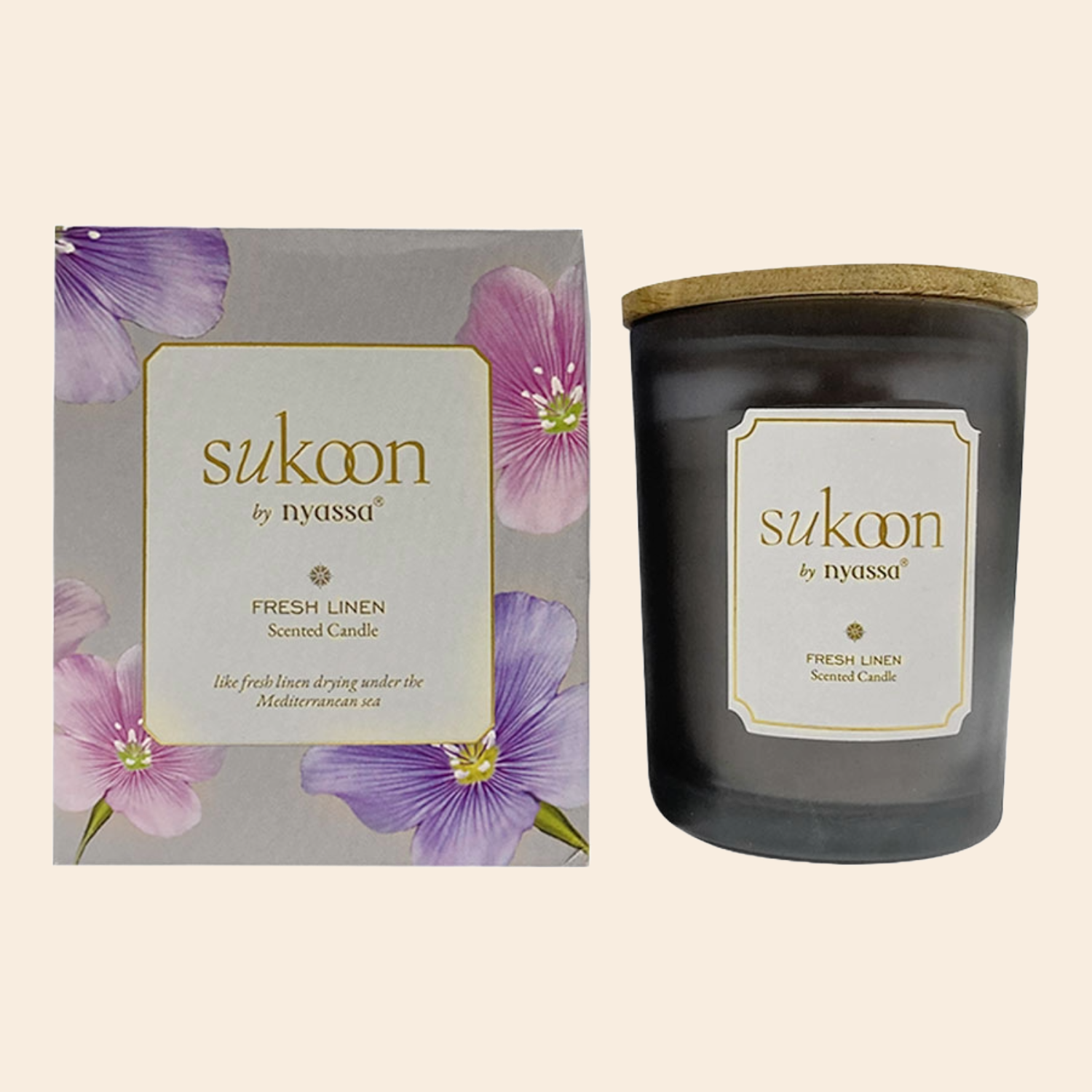 Fresh Linen Scented Candle | Fresh Mediterranean Sea Fragrance