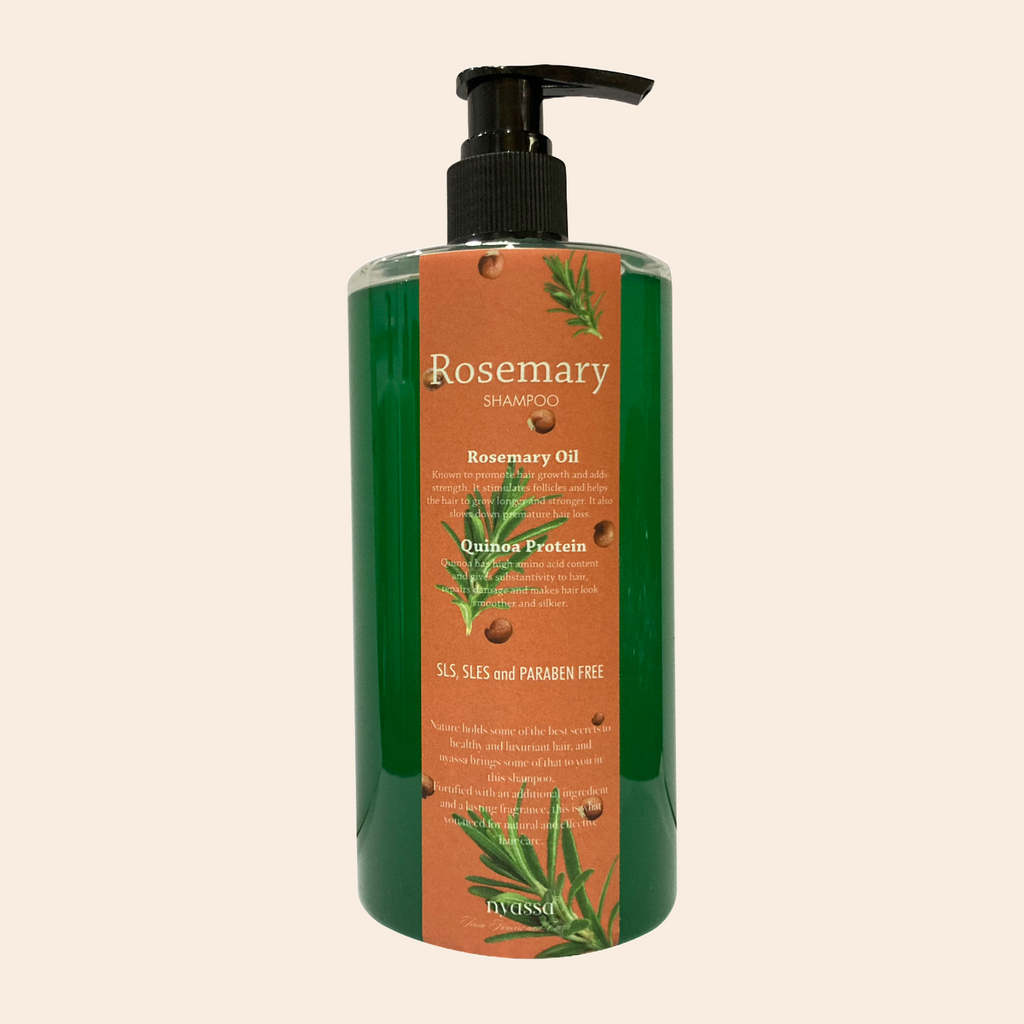 Rosemary Shampoo Fortified with Rosemary essential oil and Quinoa protein.