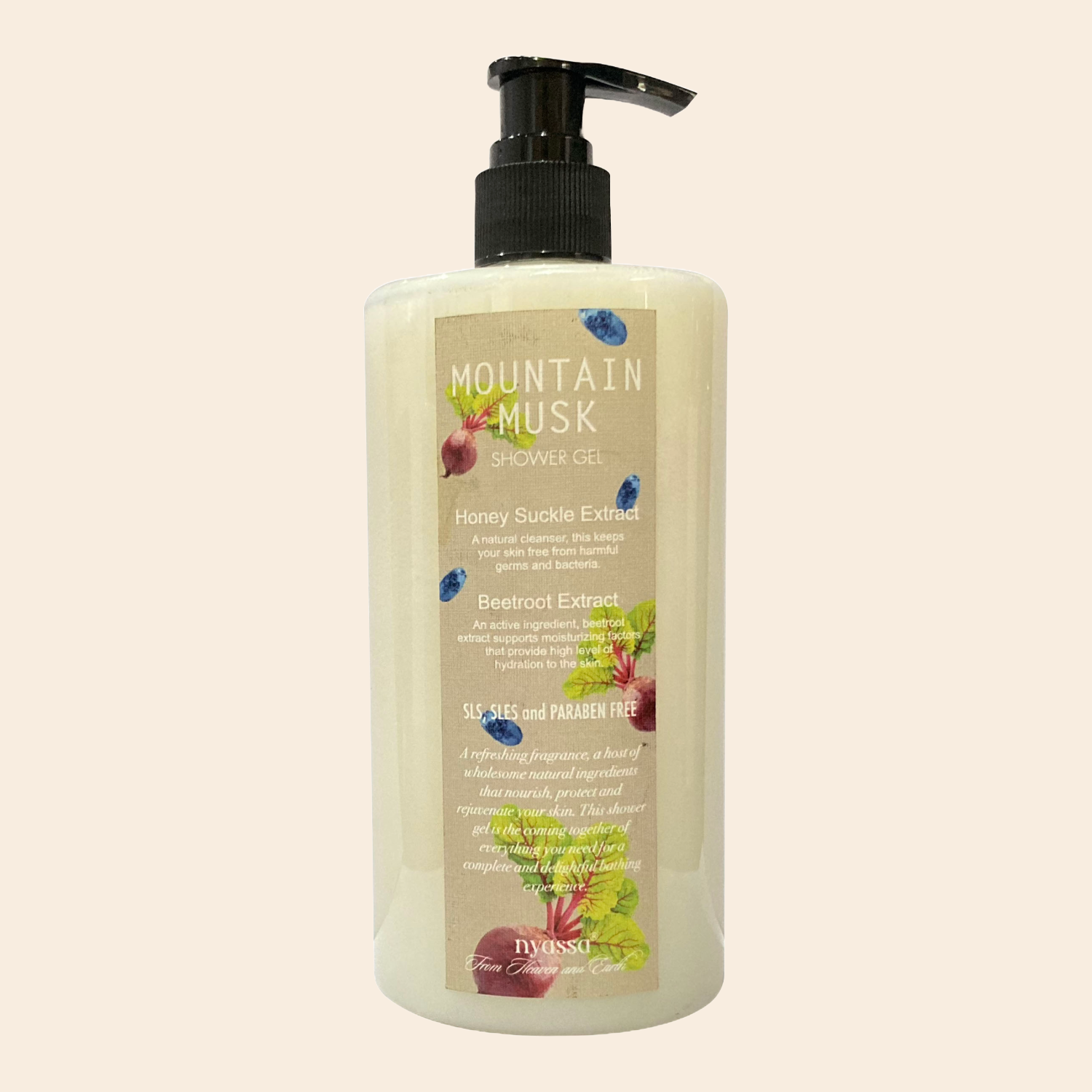 Silkening Mountain Musk Shower Gel With Organic Argan Oil And Rosehip Oil