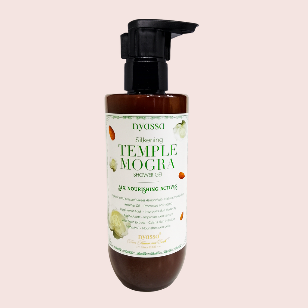 Silkening Temple Mogra Shower Gel With Organic Argan Oil And Rosehip Oil