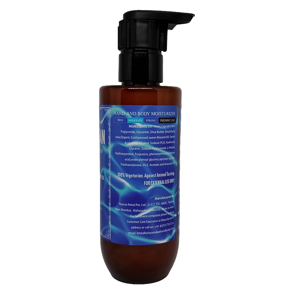 Nyassa Under the Ocean Hand and Body Moisturizer with Shea Butter & Organic Sweet Almond Oil 200ml