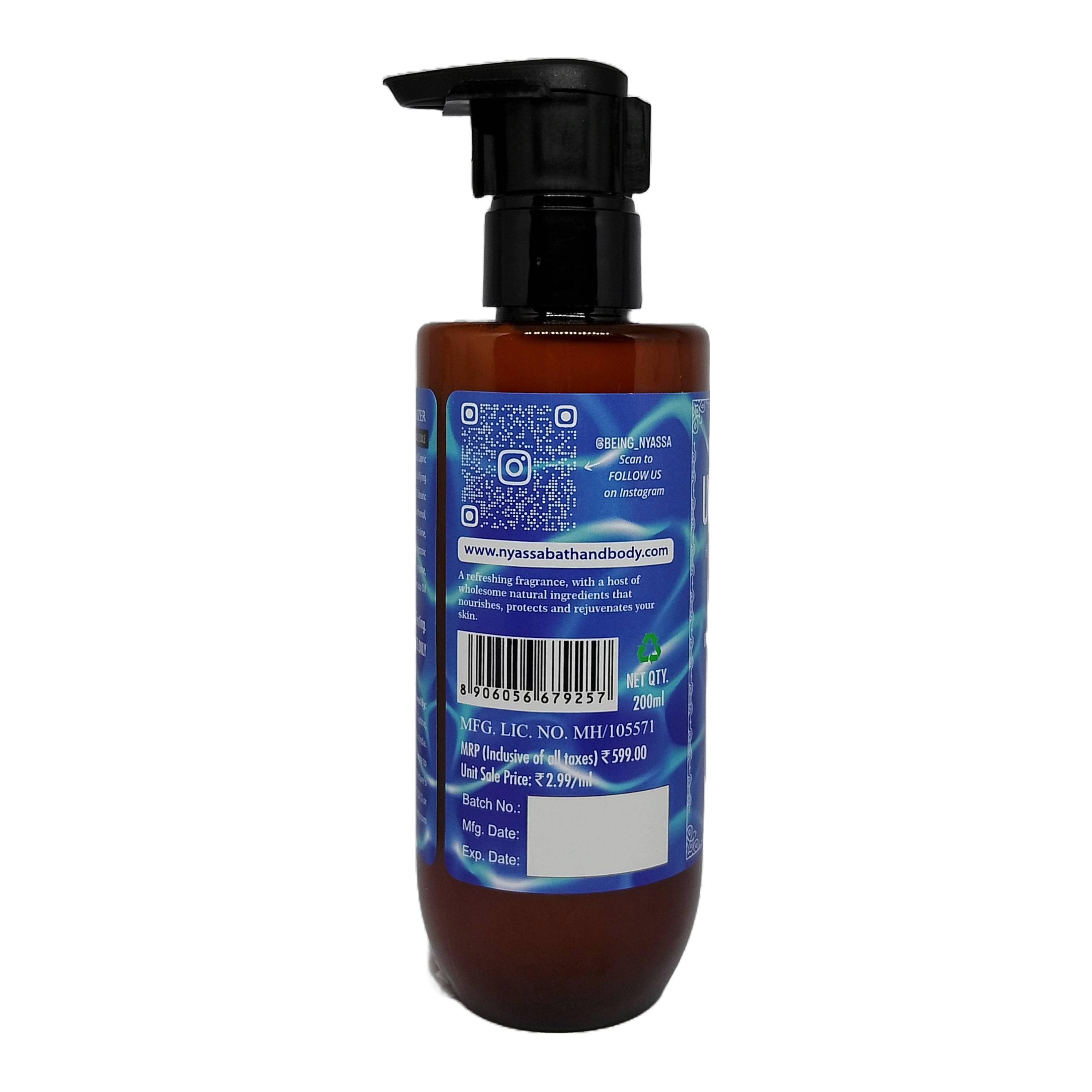 Nyassa Under the Ocean Hand and Body Moisturizer with Shea Butter & Organic Sweet Almond Oil 200ml