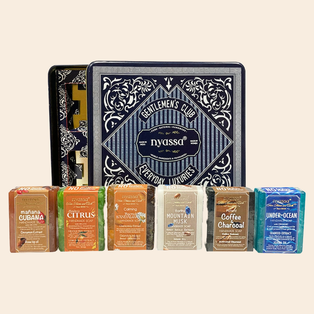 Gentlemen’s Club Everyday Luxuries  Handmade soaps Collection for Men - Tin Box Gift Set - 75gmx6 Soaps