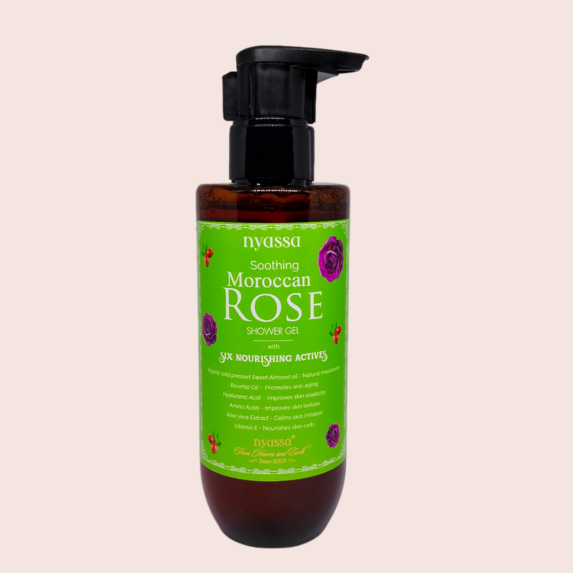 Soothing Moroccan Rose Shower Gel with 6 Nourishing Actives