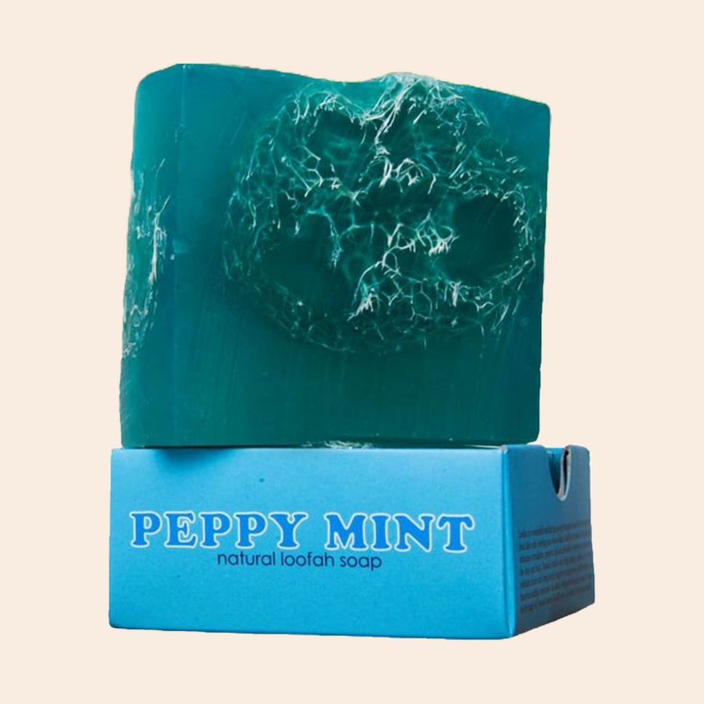 Peppy Mint Handmade Loofah Soap 150 gm