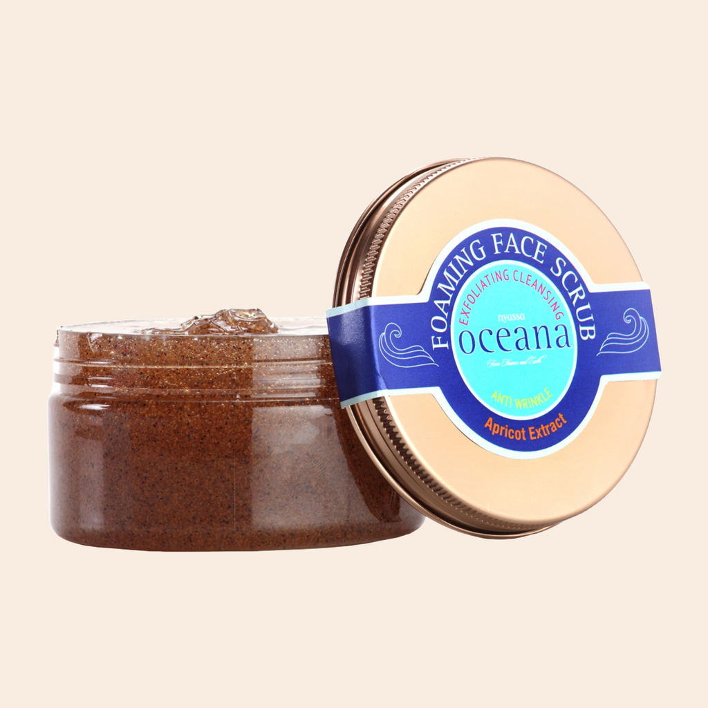Foaming Scrub - Exfoliating Cleansing Face and Body Scrub with Apricot Extract and Beads
