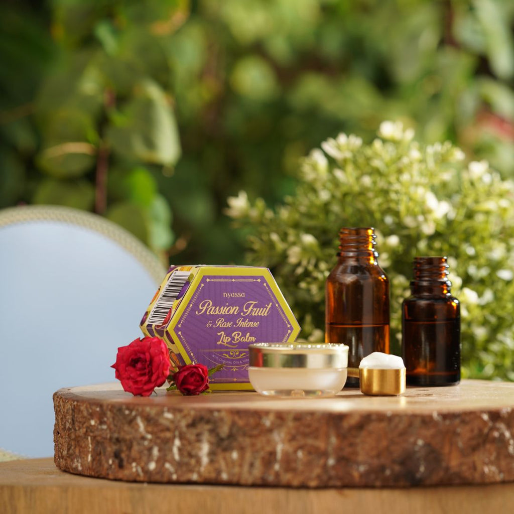 Passion Fruit and Rose Intense lip balm with organic oil and vitamin E - 6gm
