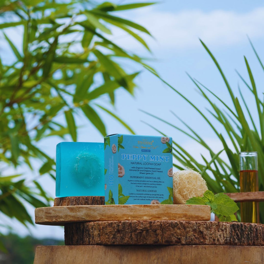 Peppy Mint Handmade Loofah Soap 150 gm