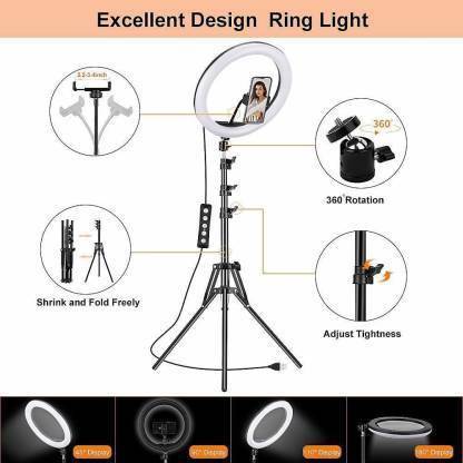 Panel Ring Light, Panel Ring Light, 10 inch LED ring light, Ring light with stand, Video shoot ring light, LED ring light for video..