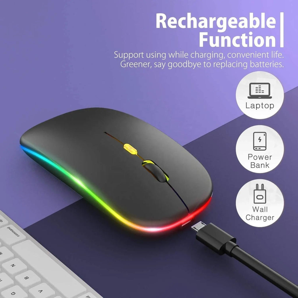 durReey Rechargeable Wireless Ambidextrous Optical Mouse with Bluetooth