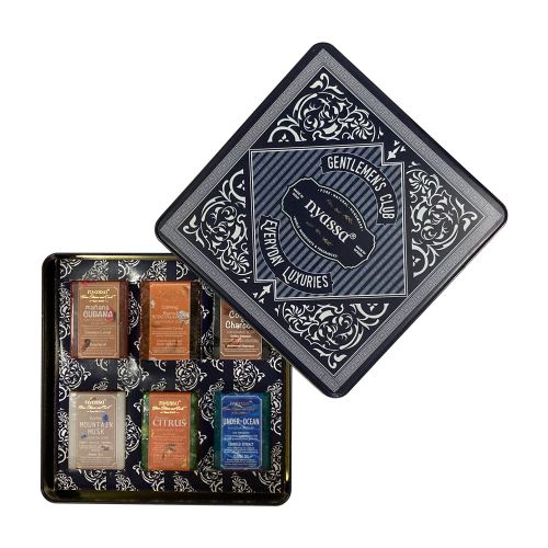 Gentlemen’s Club Everyday Luxuries  Handmade soaps Collection for Men - Tin Box Gift Set - 75gmx6 Soaps