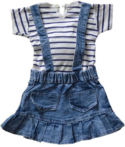 durReey Baby Girls Dungaree With Tshirt Design No 1027