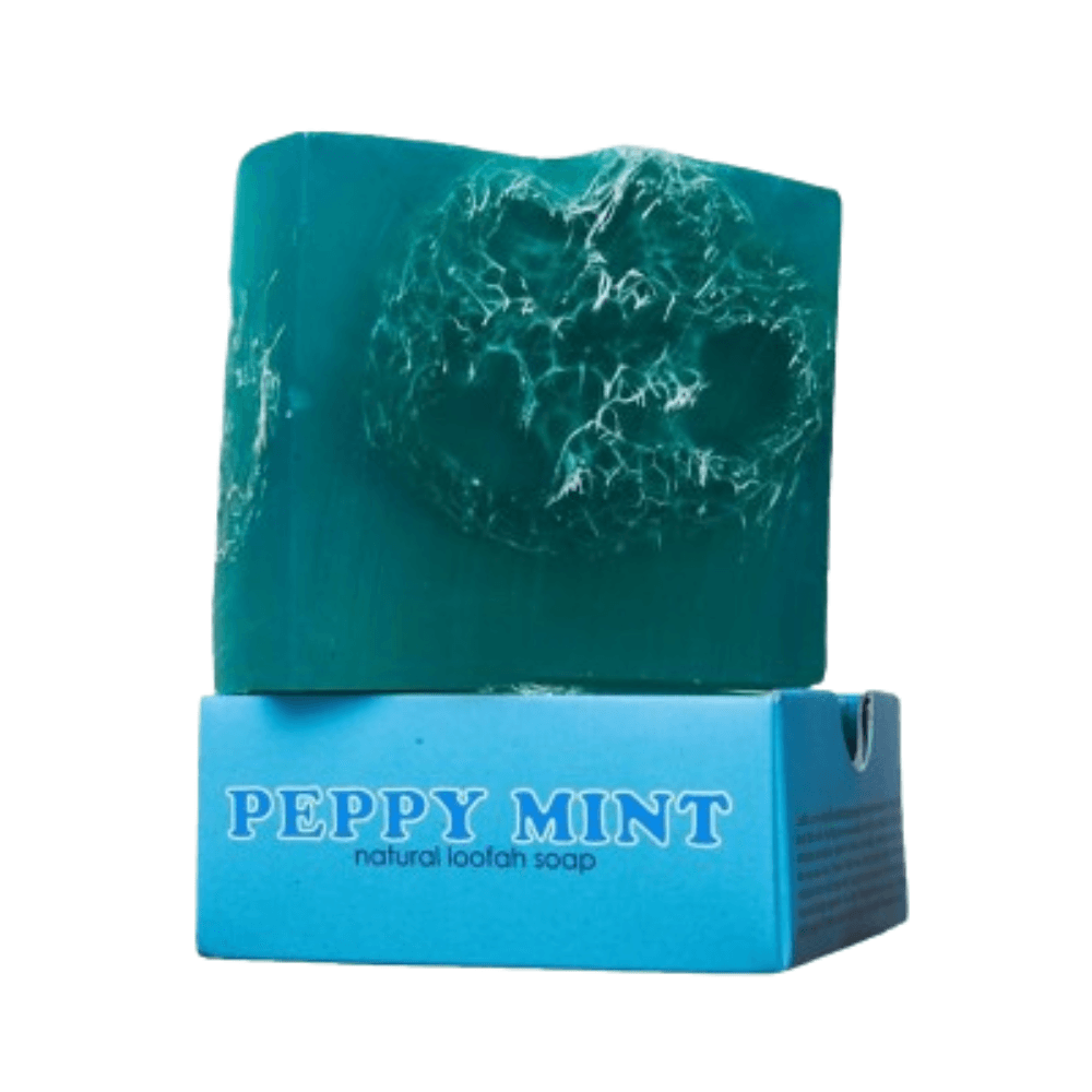 Peppy Mint Handmade Loofah Soap 150 gm - Nyassa